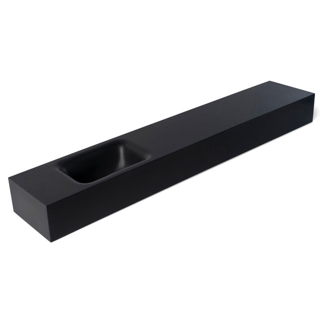 Luca Solid Surface fonteinplateau L+R 120x22x12 cm zonder kraangat
