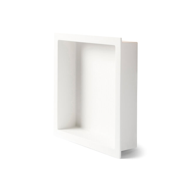 Luca inbouwnis 29,5x29,5x7 cm Solid Surface of Mineral Stone wit en antraciet