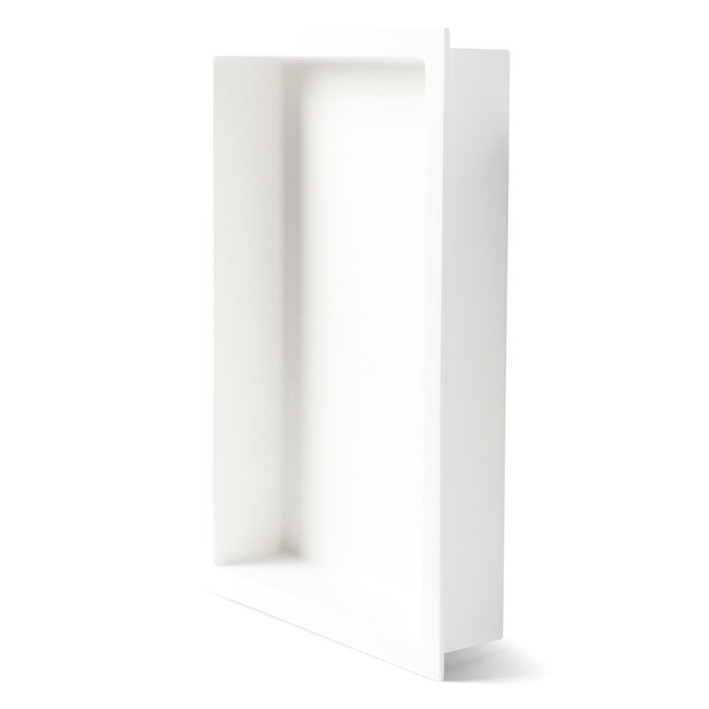 Luca inbouwnis 44,5x29,5x7 cm Solid Surface of Mineral Stone wit en antraciet