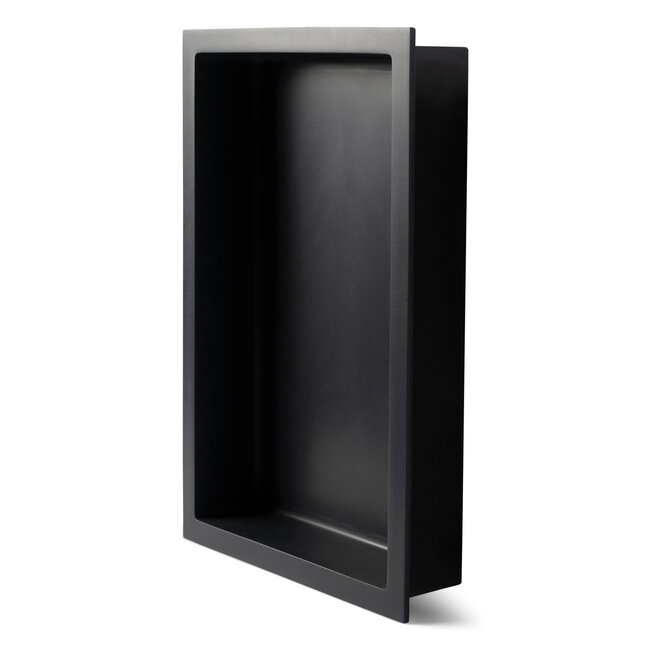 Luca inbouwnis 44,5x29,5x7 cm Solid Surface of Mineral Stone wit en antraciet