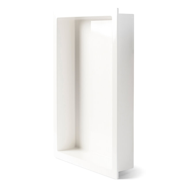 Luca inbouwnis 44,5x29,5x7 cm Solid Surface of Mineral Stone wit en antraciet