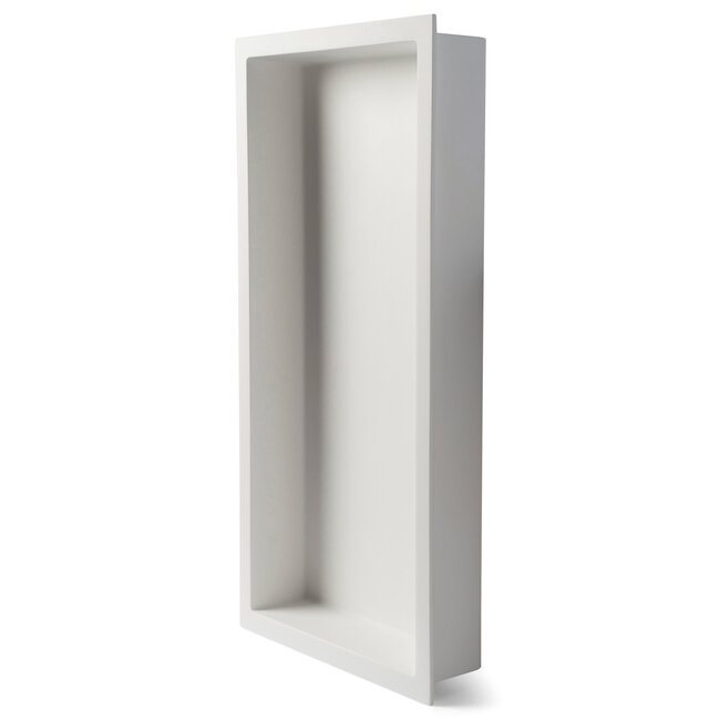 Luca inbouwnis 59,5x29,5x7 cm Solid Surface of Mineral Stone wit en antraciet