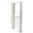 Luca 2-vaks inbouwnis 59,5x29,5x7 cm Solid Surface of Mineral Stone wit en antraciet