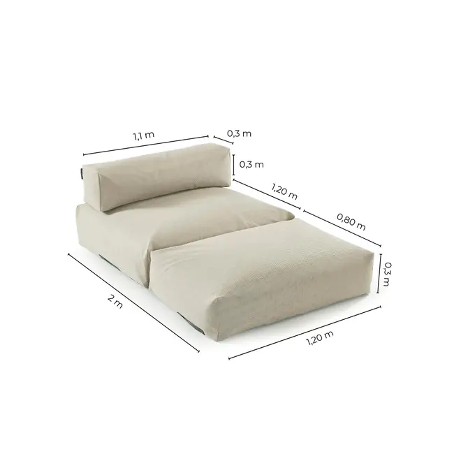 Badesofa Poolsofa dubbel