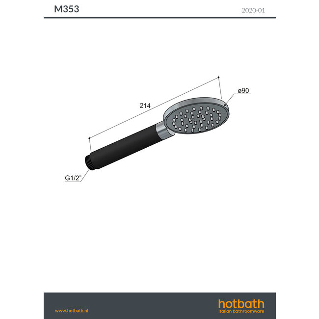 Hotbath Cobber IBS27 thermostatische douche inbouwset met pushbuttons in div. varianten