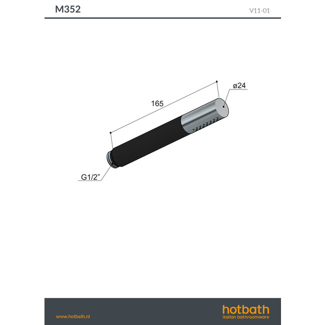Hotbath Cobber IBS22 thermostatische douche inbouwset met pushbuttons in div. varianten