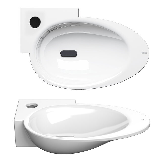 Clou First fonteinset keramiek kraan chroom