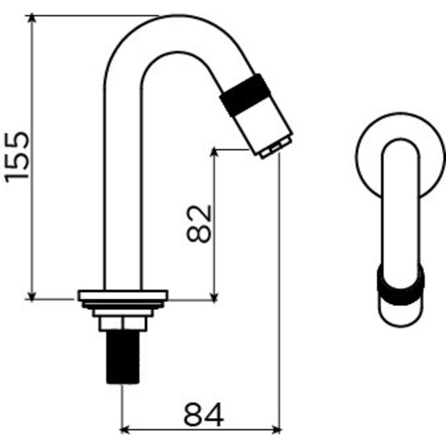 Clou First fonteinset keramiek kraan chroom