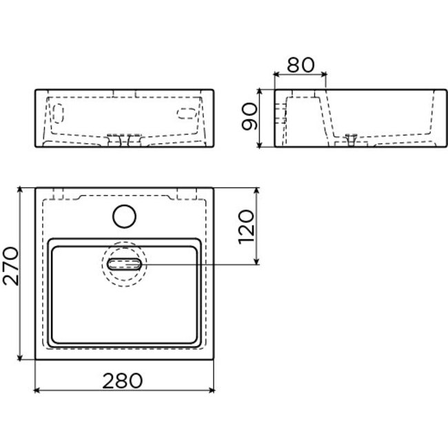 Clou Flush 1 fonteinset keramiek kraan chroom