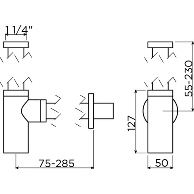 Clou Flush 3 fonteinset keramiek kraan chroom
