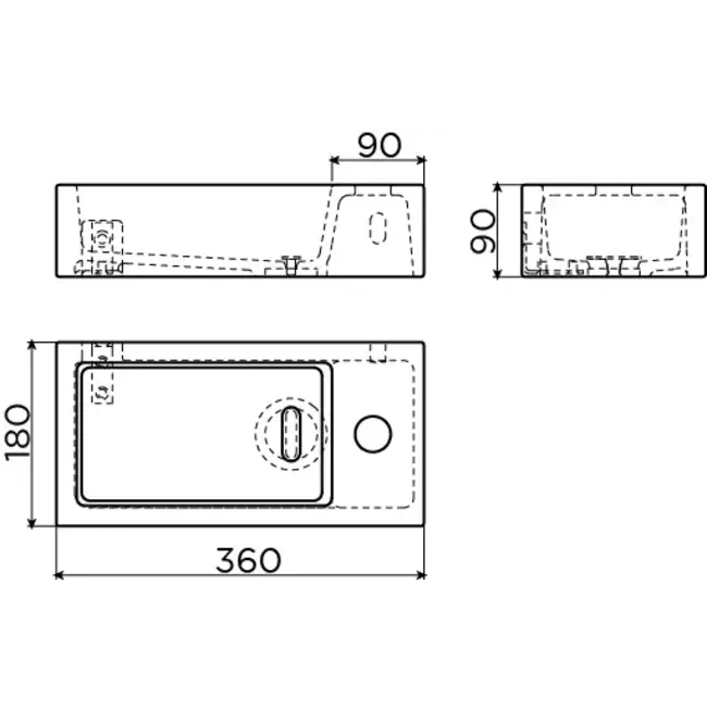 Clou Flush 3 fonteinset keramiek kraan zwart