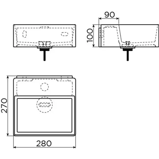 Clou New Flush 1 fonteinset keramiek kraan chroom