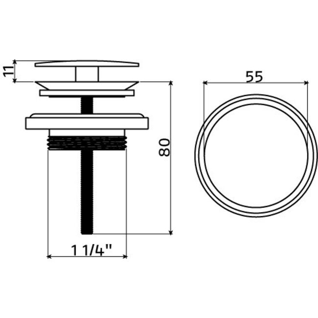 Clou Mini Wash Me fonteinset keramiek kraan zwart