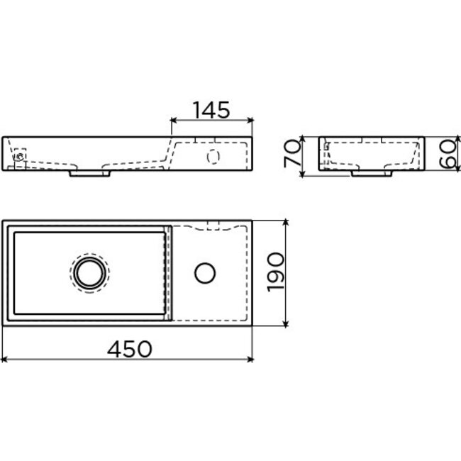 Clou Mini Wash Me fonteinset keramiek kraan chroom
