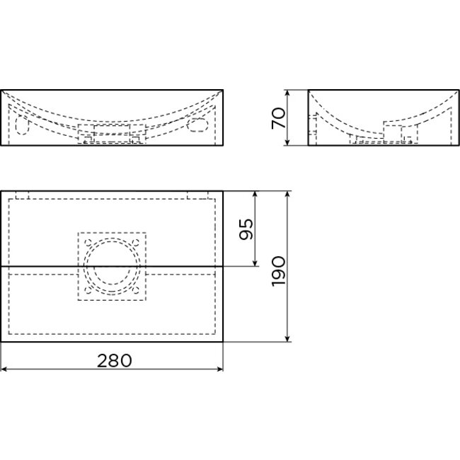 Clou Vale 28 cm fonteinset keramiek kraan chroom