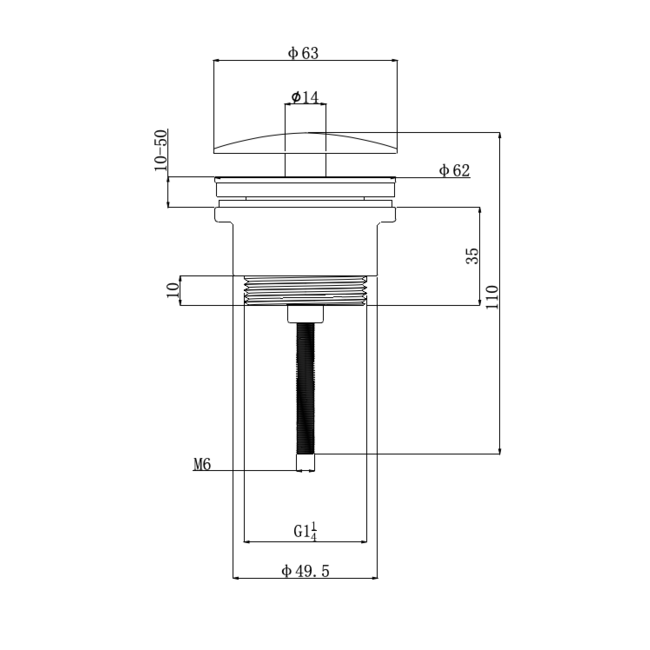 Regn 13004 Always open plug 6 kleuren