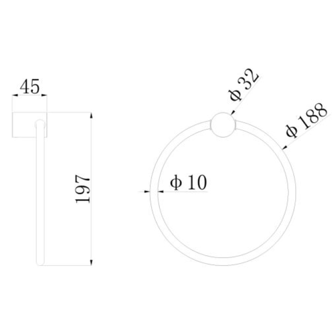 Regn 17004 handdoekring 6 kleuren