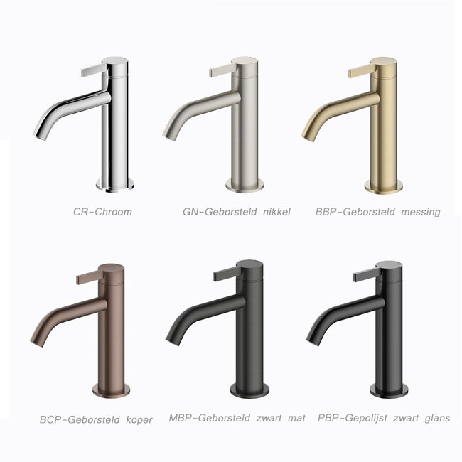 Hotbath Cobber hoofddouche rond 20 cm of 30 cm in 5 PVD kleuren