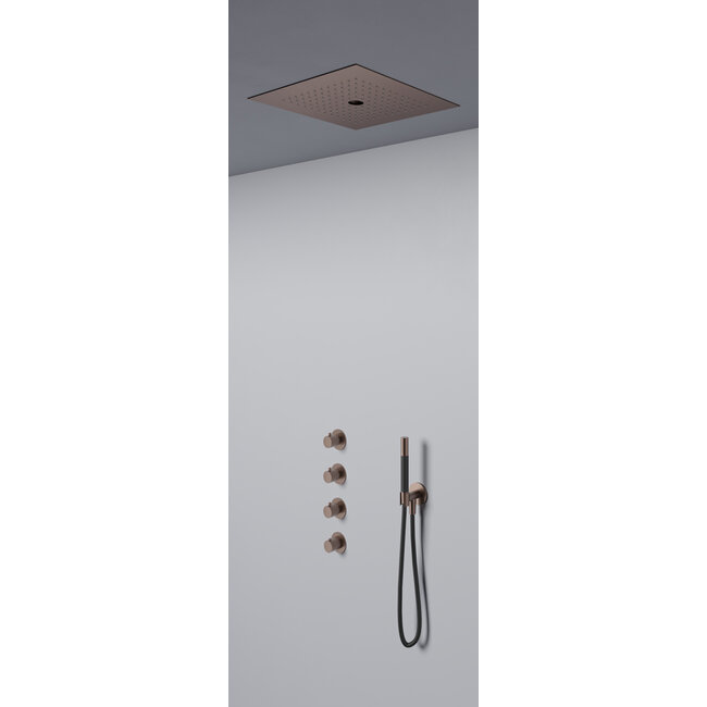 Hotbath Cobber IBS27 thermostatische douche inbouwset met pushbuttons in div. varianten