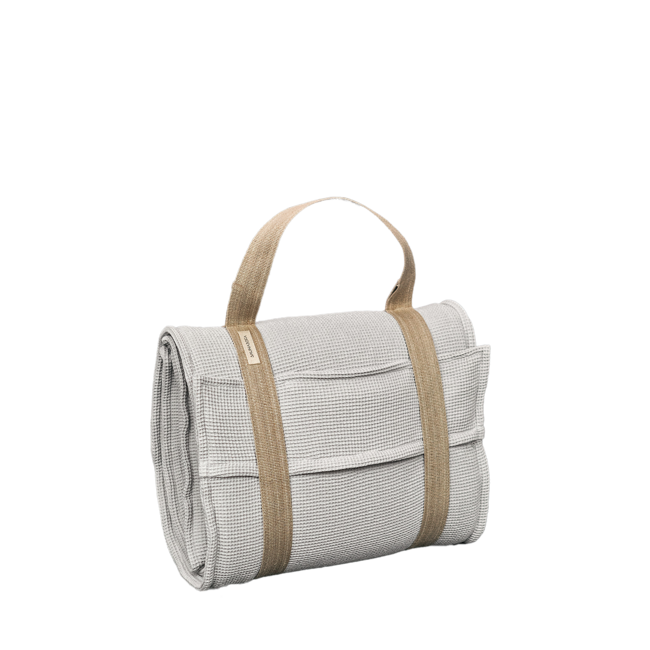 Saunasofa set Large licht grijs incl. mat en kussen