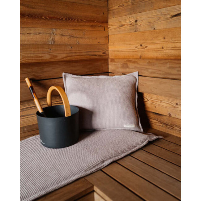 Saunasofa set Large parelmoer incl. mat en kussen