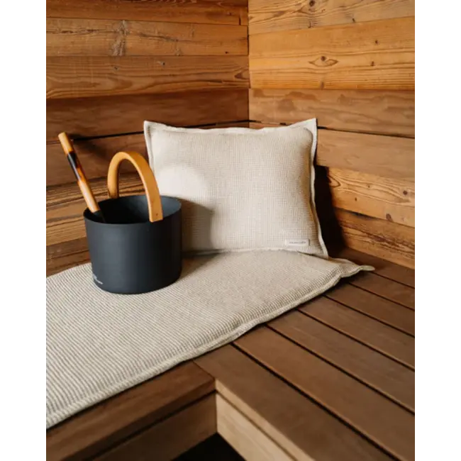 Saunasofa set Large ivory incl. mat en kussen