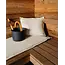 Saunasofa set Large ivory incl. mat en kussen