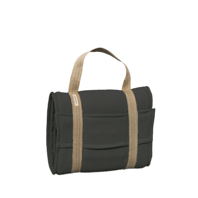 Saunasofa set Short antraciet incl. mat en kussen