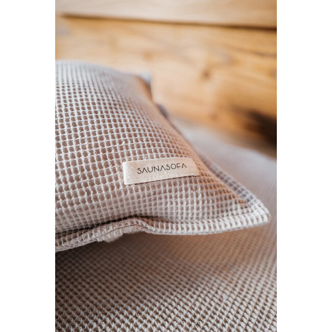 Saunasofa set Short taupe incl. mat en kussen