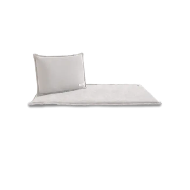 Saunasofa set Short licht grijs incl. mat en kussen