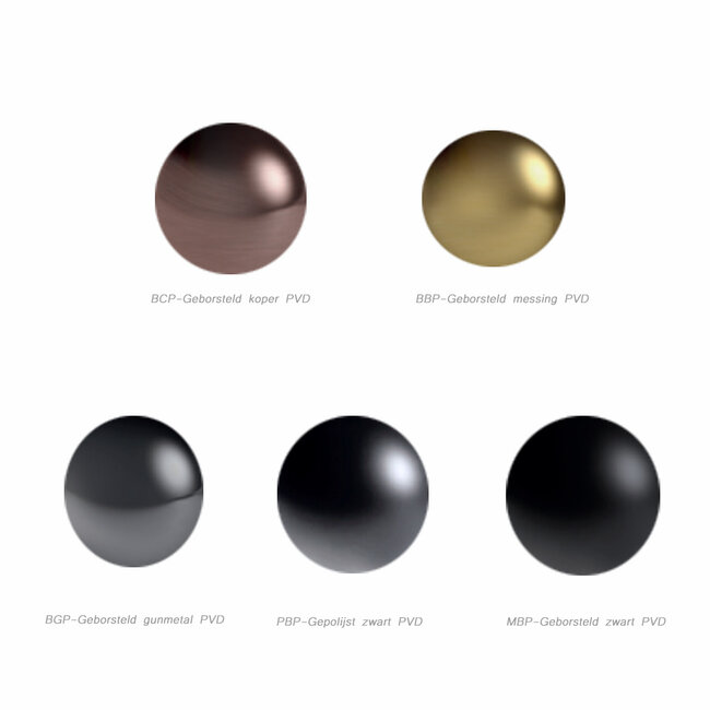 Hotbath &More BAA22 hoek planchet PVD kleuren