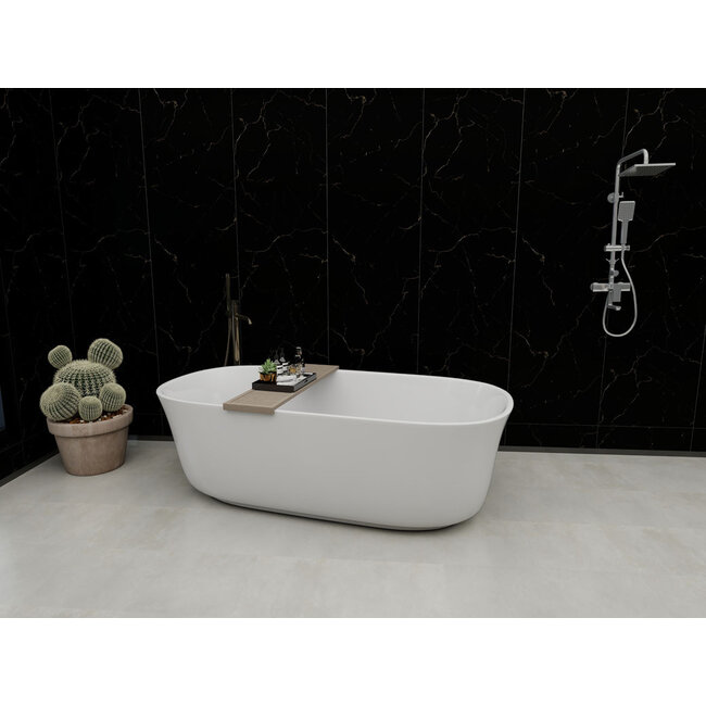 KS Tegels Vinyl wandpaneel Grafiet zwart