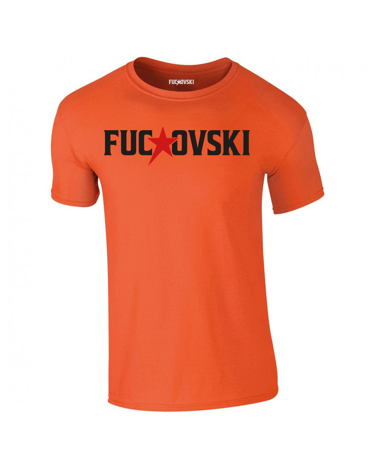Orange Short Sleeve Fucovski T Shirt 