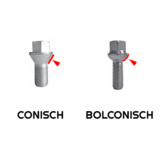 Wielbout - bolconisch/sferisch - M12x1.5
