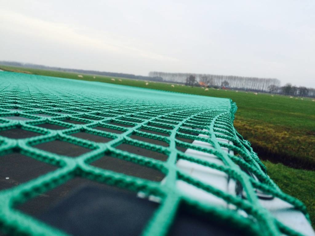 Premium maasnet - 370x250 cm - inclusief elastiek rondom - UV bestendig - net voor aanhanger