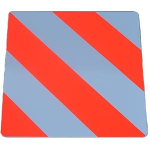 Markeringsbord uitstekende lading 42,3x42,3 cm ALUMINIUM - extra duurzaam