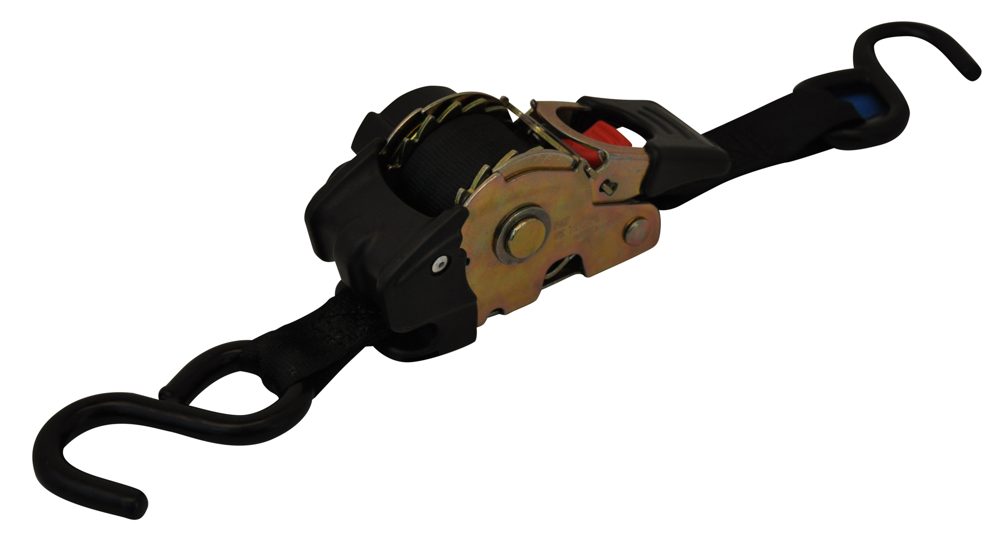 Automatisch oprollende spanband met twee S-haken 180x2,5 cm (300 kg)