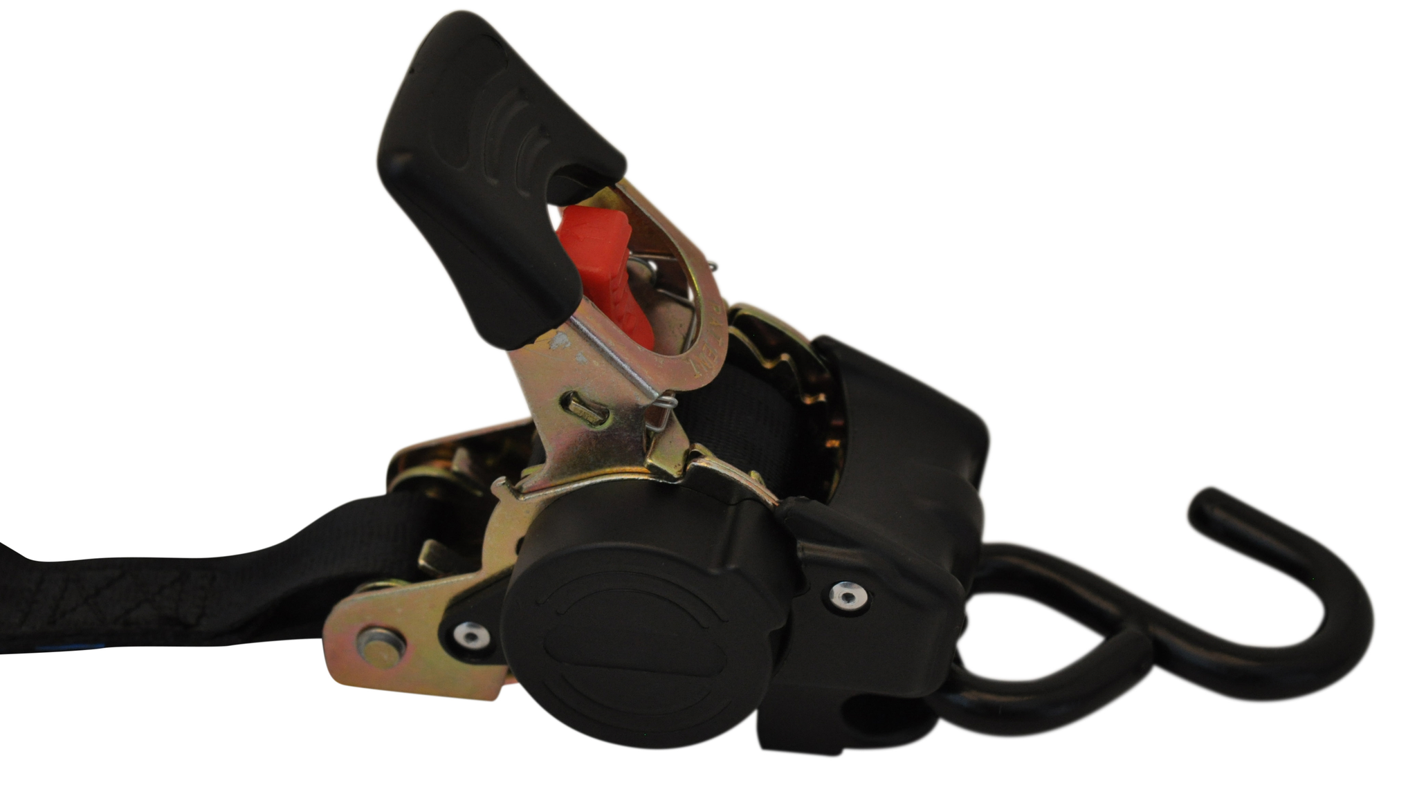 Automatisch oprollende spanband met twee S-haken 180x2,5 cm (300 kg)