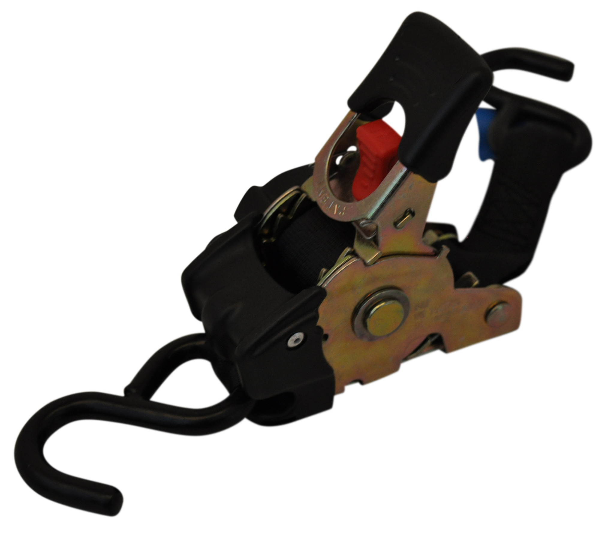 Automatisch oprollende spanband met twee S-haken 180x2,5 cm (300 kg)