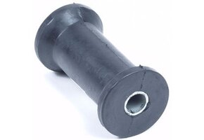 134x70 mm kielrol zwart 20 mm naafdiameter