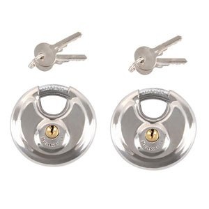 Gelijk sluitende Discussloten in gehard staal (2 stuks)