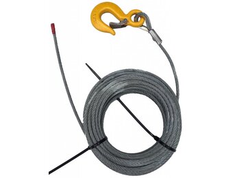 Lierkabel met haak (5,6 mm x 15,2 meter)