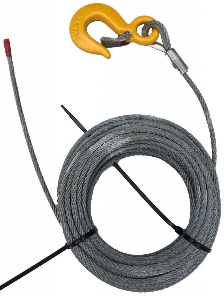 Lierkabel met haak (5,6 mm x 15,2 meter)