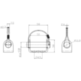 Opschroefbare scharnierhouder + Borgpen voor achterbord scharnier