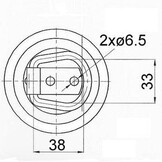 Bevestigingsring Rond Inbouw 79x13 mm