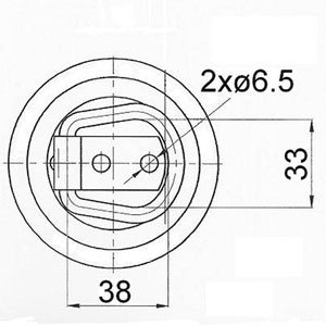 Bevestigingsring Rond Inbouw 79x13 mm