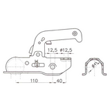 Albe - EM220RA - rond 45 mm - 2200 kg - geremde koppeling