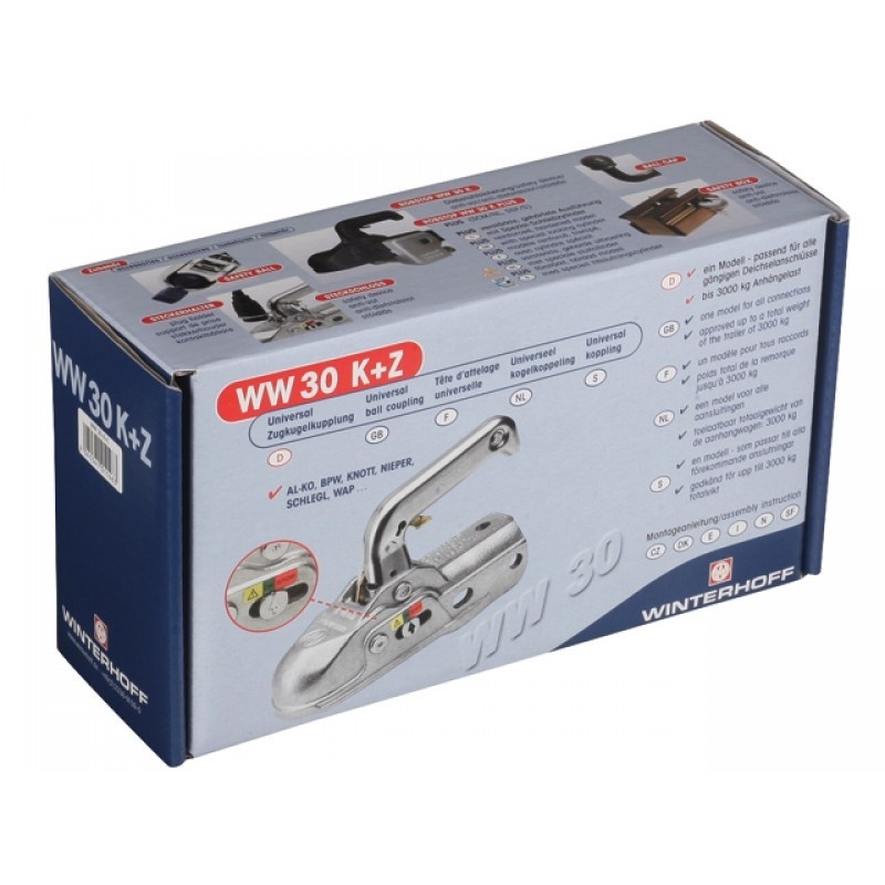 Winterhoff WWK+Z - rond 35/40/45/46/50/51 mm - 3000 kg - geremde koppeling