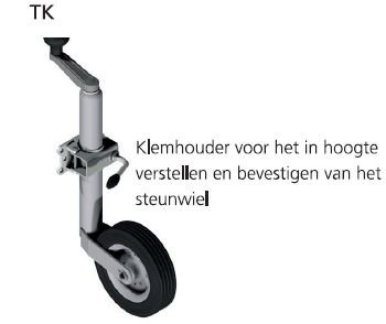 Winterhoff Neuswiel rond diameter 48 mm met rubberband en stalen velg
