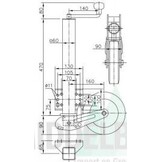 Opklapbaar Neuswiel VIERKANT 60mm (grote bevestigingsplaat)